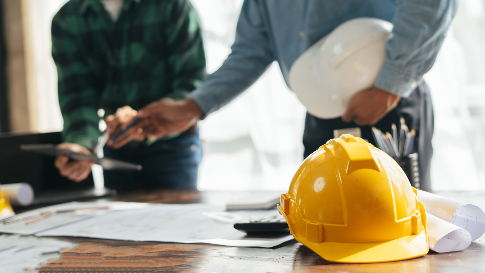men with construction hat