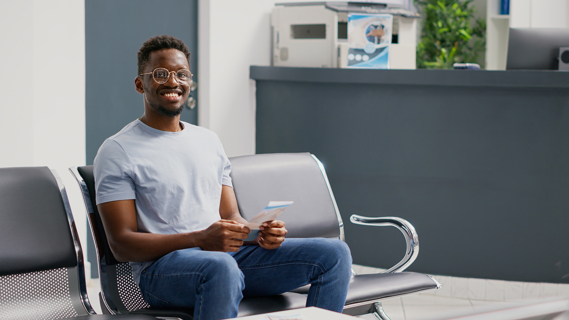 patient in waiting room